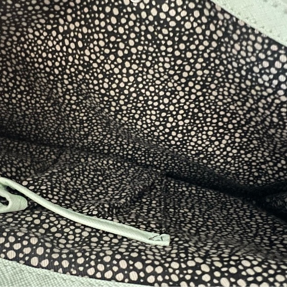 Loeffler Randall Mint Green Saffiano Leather Rider Leather Satchel Purse Bag - Picture 7 of 10